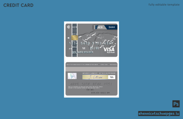 Beispielvorschau der Kenya KCB Bank Visa Platinum Karte